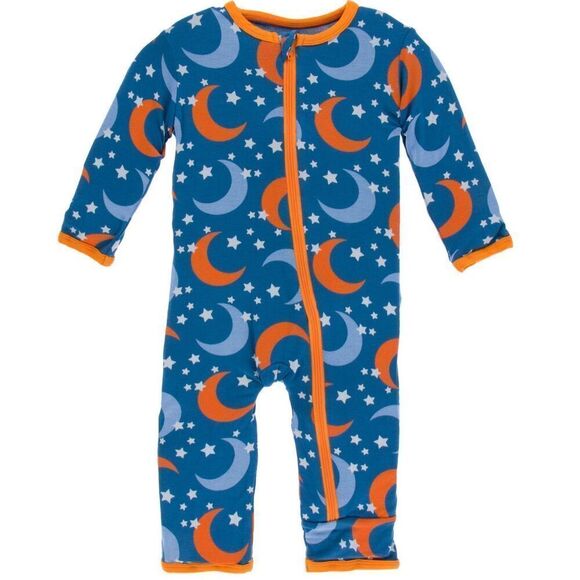KicKee Pants BUNDLE Moon & Stars Sleeper & KicKee Pants Camper Pajama Set - Picture 1 of 16